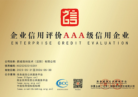 Enterprise credit evaluation AAA credit enterprise